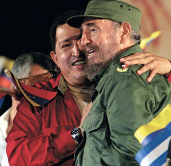 castro y chávez