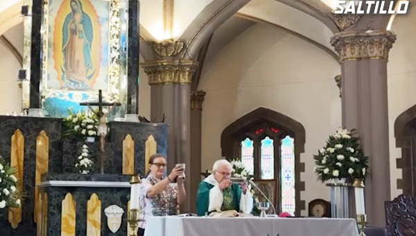 Bishop Vera concelebrates with Anglican priestess