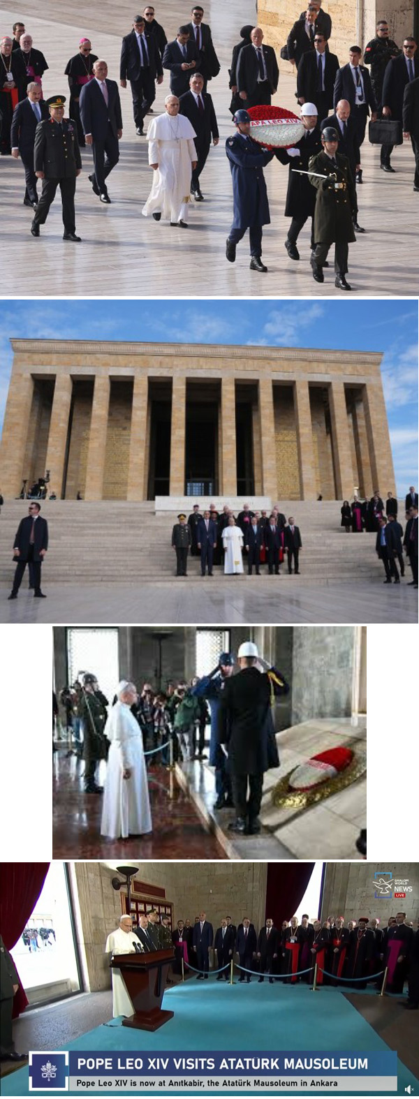 Pope visit Ataturk Nausoleum 2